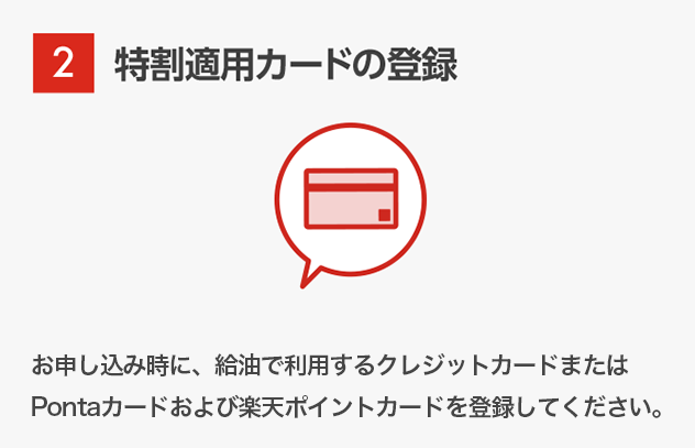 特割適用カードの登録